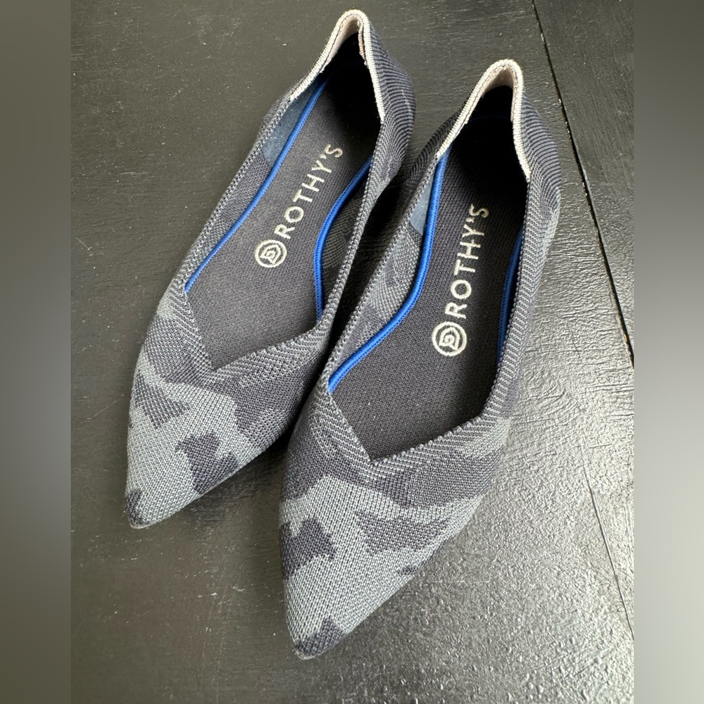 Rothy's The Point Granite Heather Womens Size 8 Flats